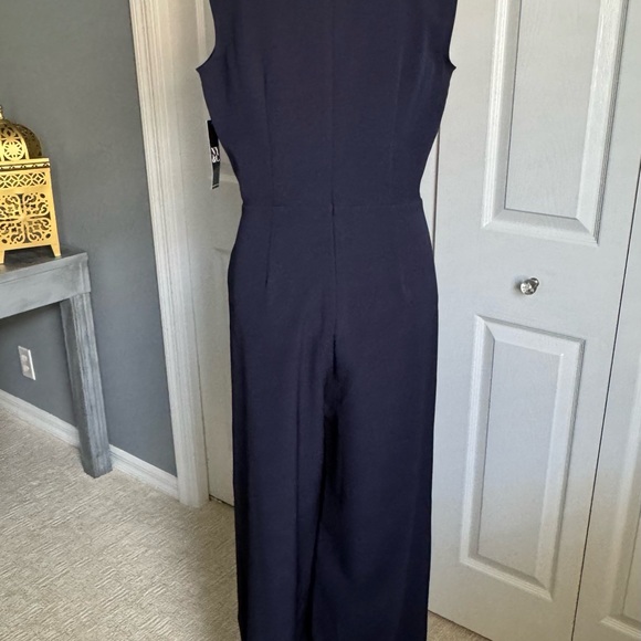 NWT. New York & Company Jumpsuit Navy Blue Size 8 - Picture 3 of 14